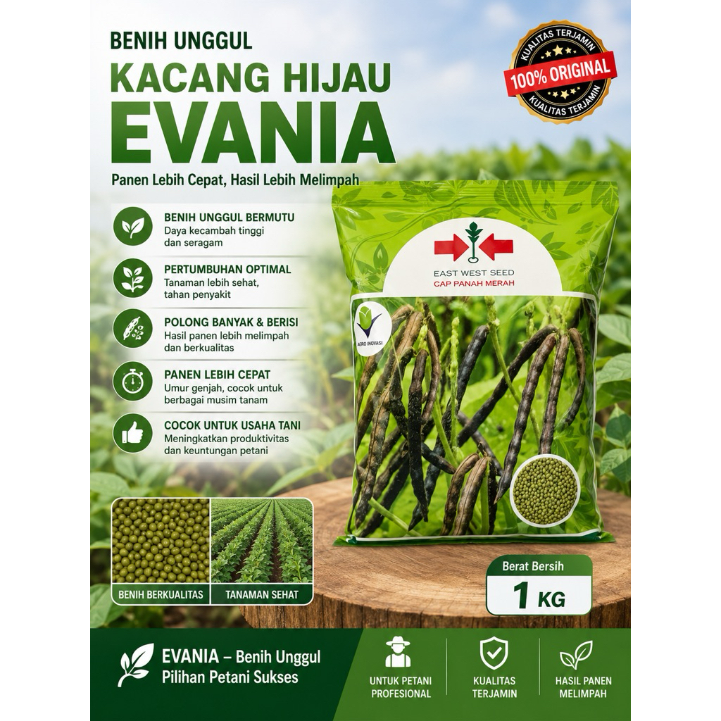 benih kacang hijau evania 1kg
