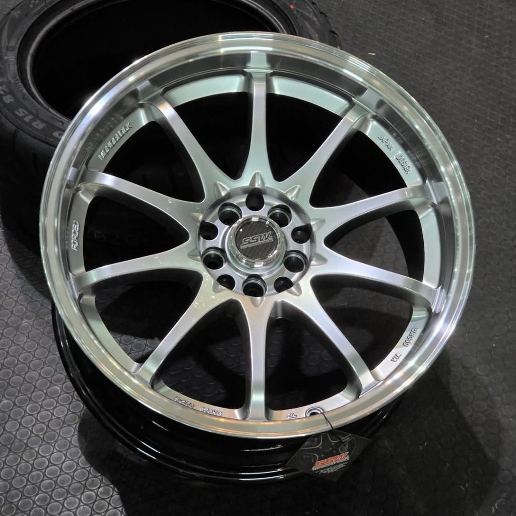 velg racing r18 VOLKRAYS CE28 SSW ORIGINAL THAILAND LEBAR 9,5 RING 18 velg mobil Innova zenix ventur