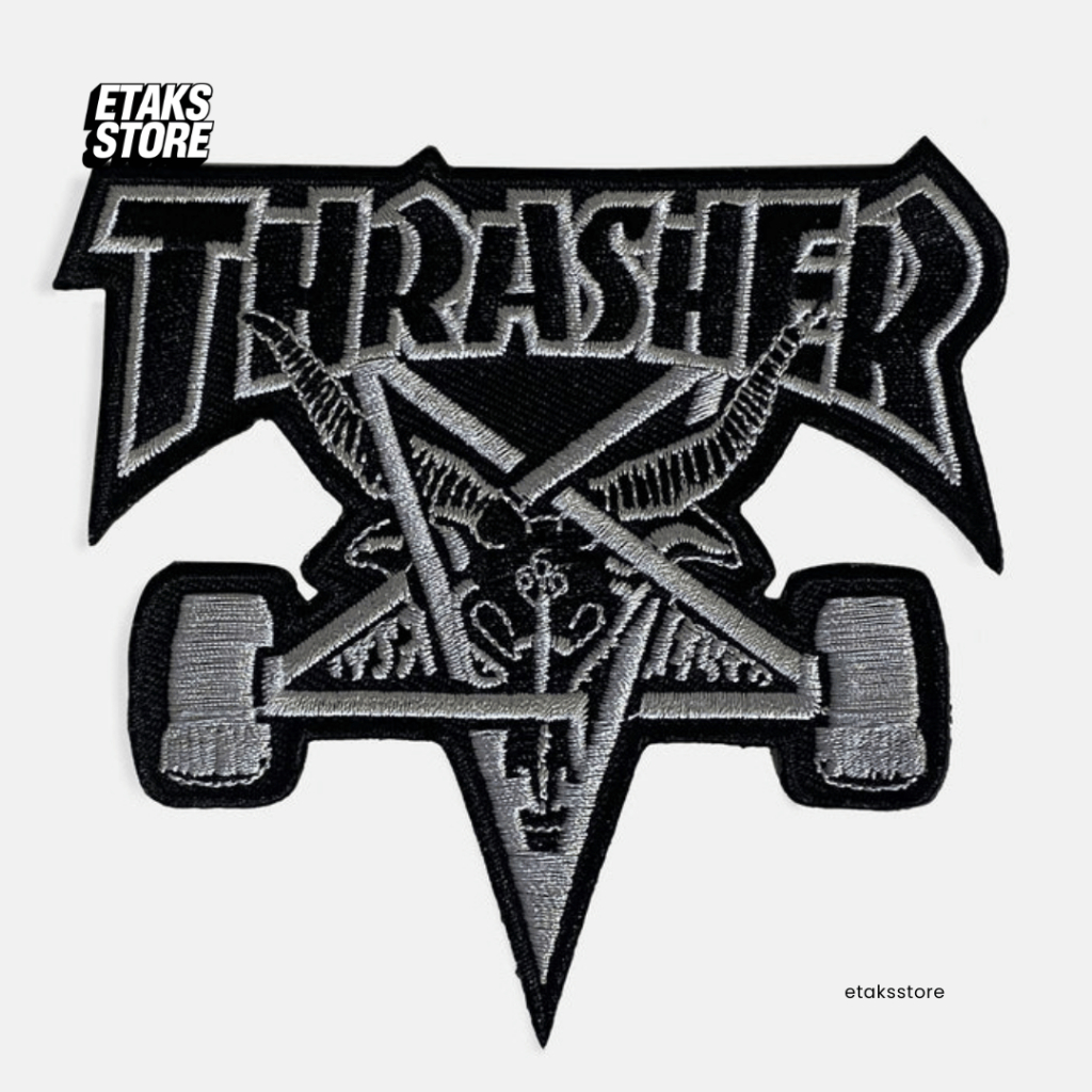 Bordir Thrasher Skategoat Patch  | Skate Brand Street Wear | Import USA | Resmi Original