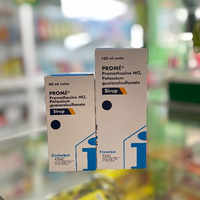 Sirup Ekspektoran Prome 100 ml - Mengatasi Batuk Berdahak, Pengencer Dahak, Alergi