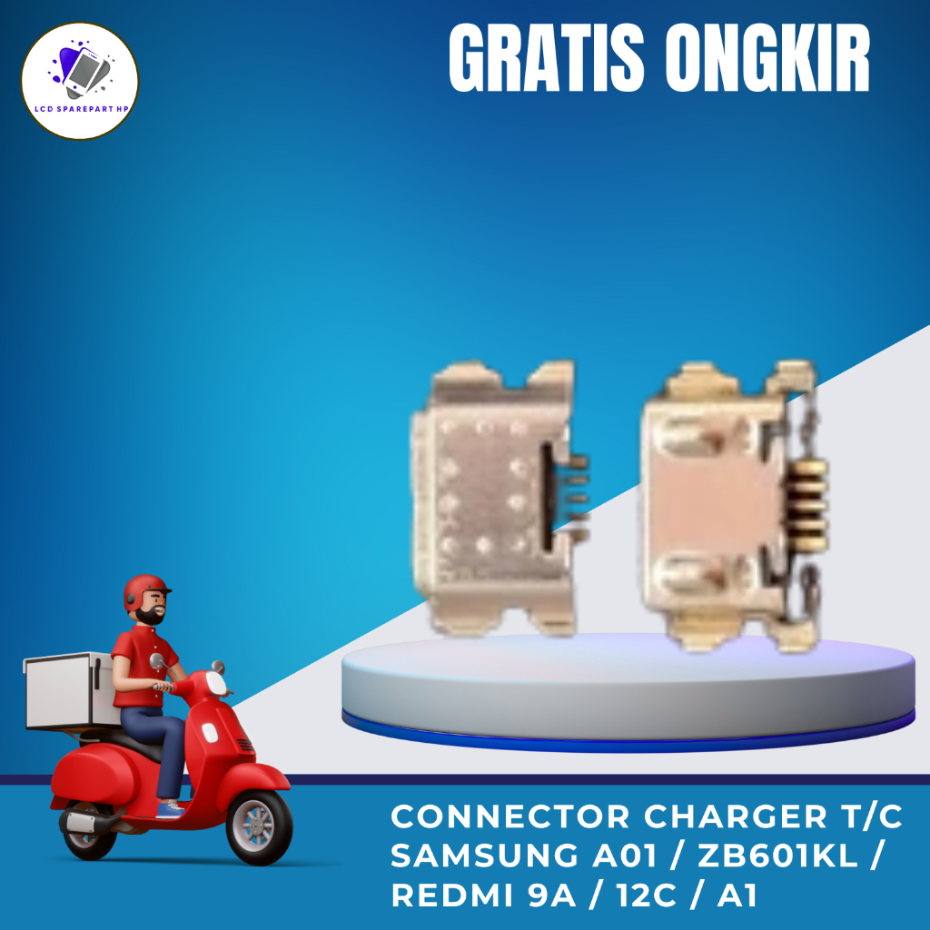 Connector Charger T/C Samsung A01 / ZB601KL / Redmi 9A / 12C / A1