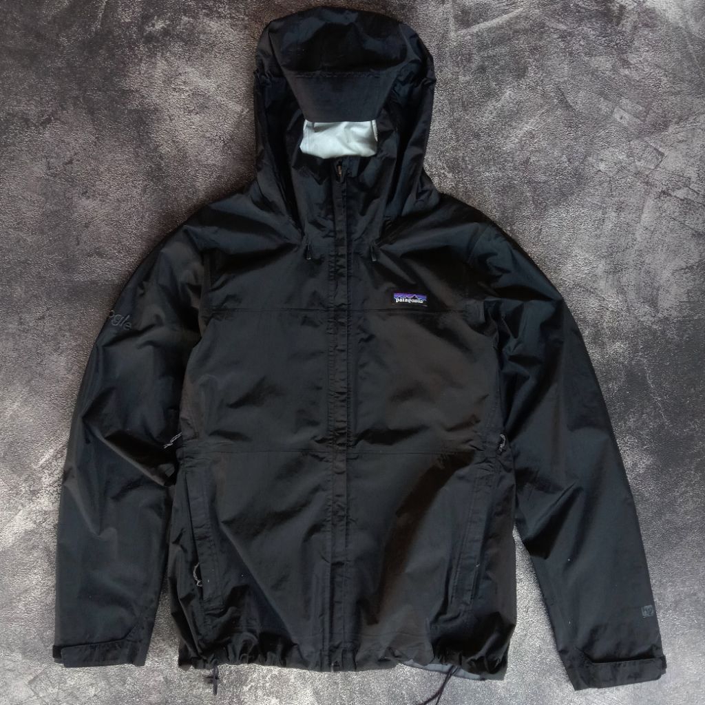 jacket outdoor patagonia black waterproof, jaket Patagonia goprcore goretex hitam