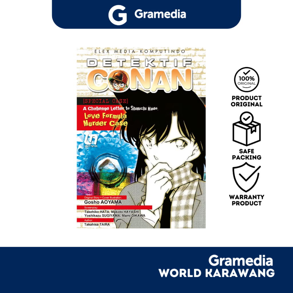 Gramedia Karawang - Buku Novel - Light Novel Conan A Challenge Letter to Shinichi Kudo : Love Formul