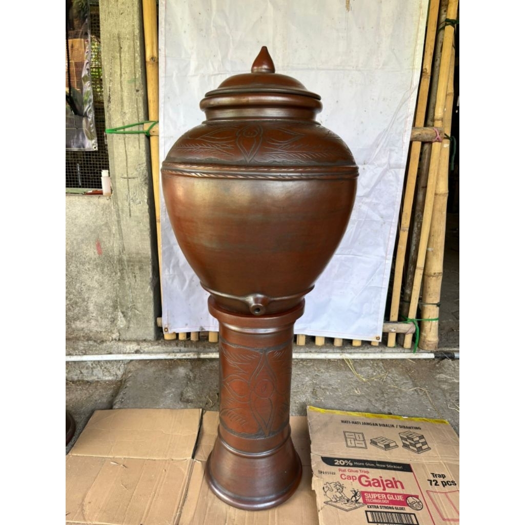 Set gentong padasan 35 L gerabah tanah liat