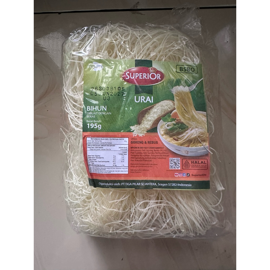 Mie Bihun Superior Berat 195 gram