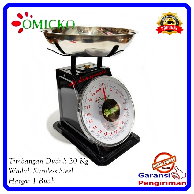 Timbangan Buah Timbangan Duduk Dacing Analog Timbangan Jarum Besi 5Kg 10Kg 15Kg 20Kg Akurat Omicko