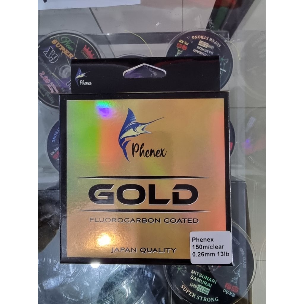 Senar Phenex Gold 150m,fluorocarbon coated