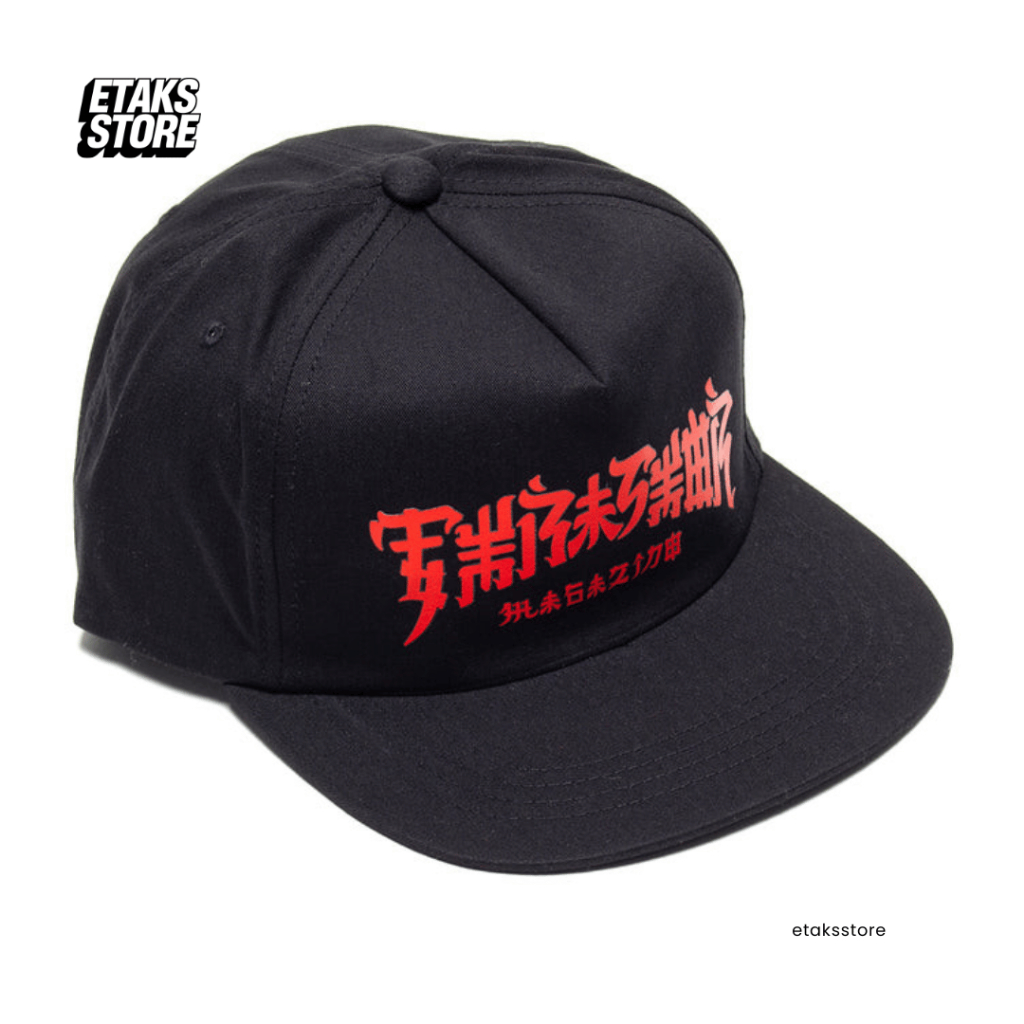 Topi Thrasher Chinatown Snapback Hat Black  | Skate Brand Street Wear | Import USA | Resmi Original