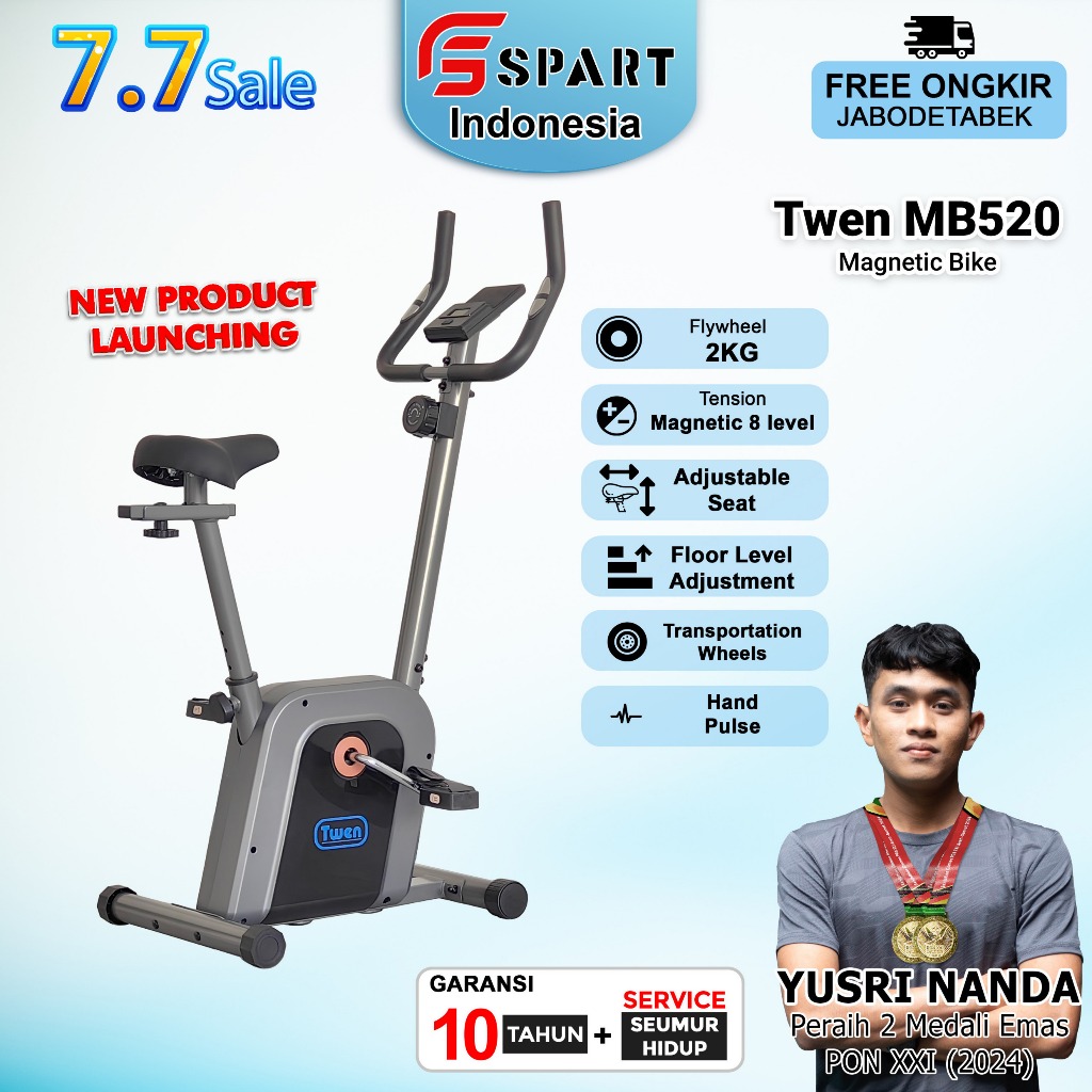 TWEN MB520 Alat Fitness Sepeda Statis Magnetic Bike