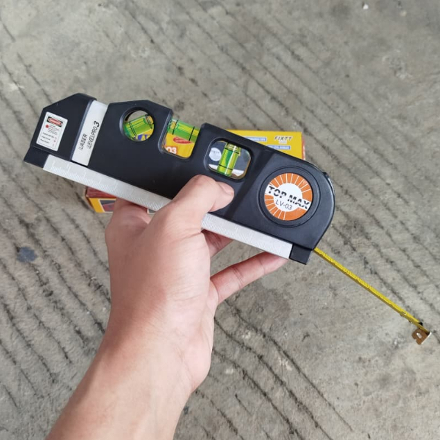 Fixit Level Penggaris Laser Waterpass Meteran Laser Meteran Laser Alat Pengukur Kemiringan Waterpass