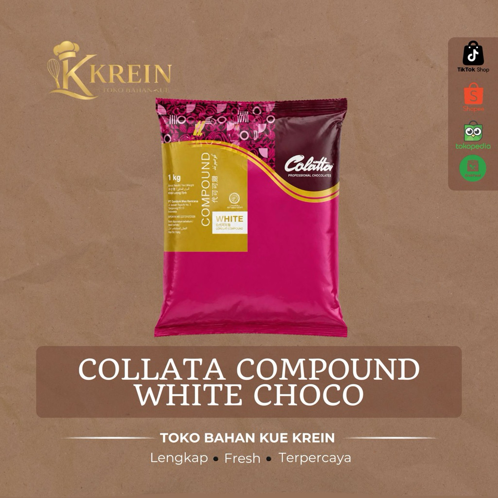 Colatta Compound White Chocolate 1 Kg – Cokelat Compound Putih Premium untuk Bakery & Pastry