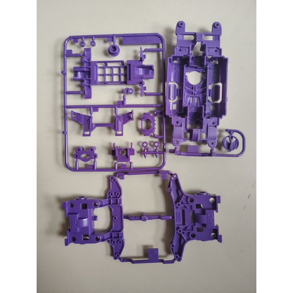 tamiya MS chassis purple (minus bushing roda kurang 2)