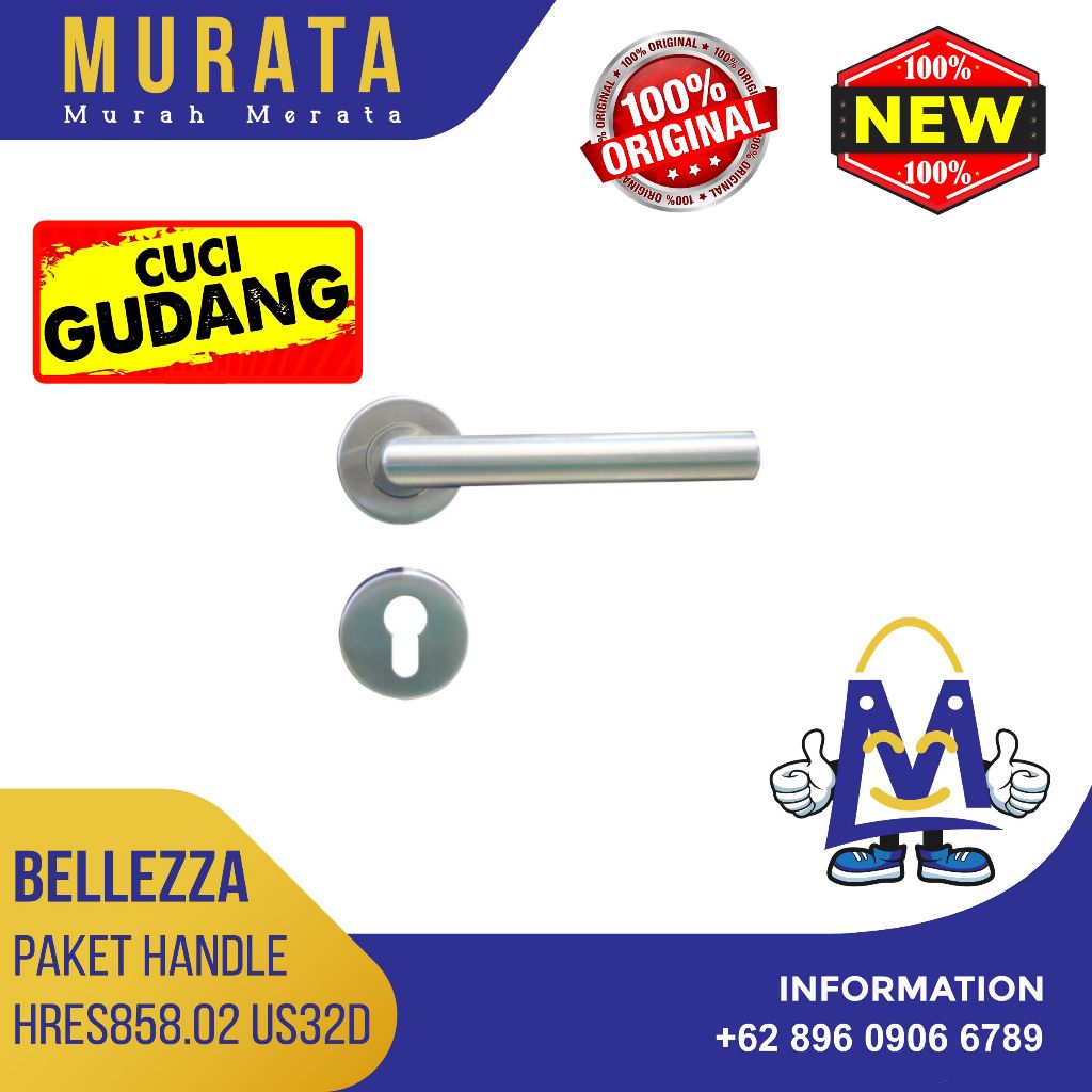 Bellezza - Paket Gagang Pintu / Handle Set Hre / Hres 858.02 Hres858 Hres858.02 Bz