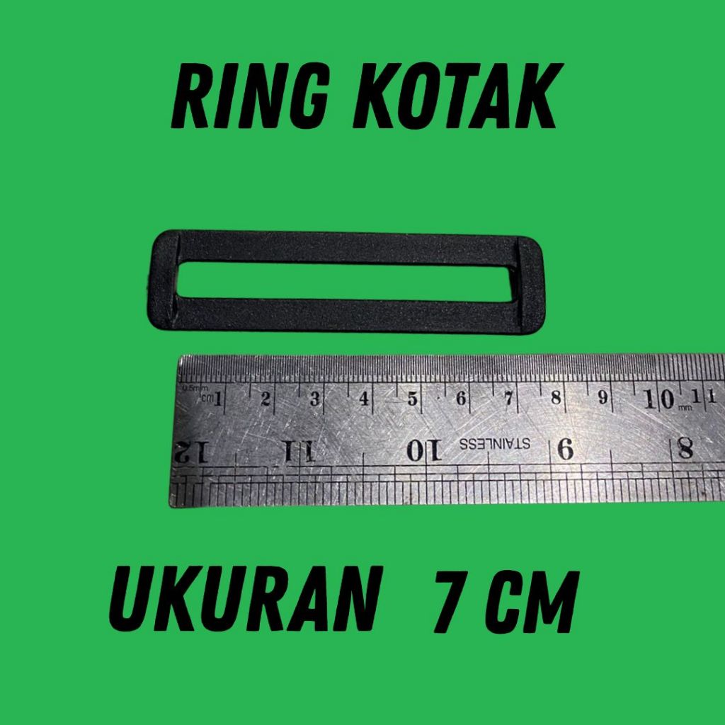 Ring kotak Hitam 7cm Ring Tali Tas Ring kotak Ring Tali Webbing Aksesoris Plastik