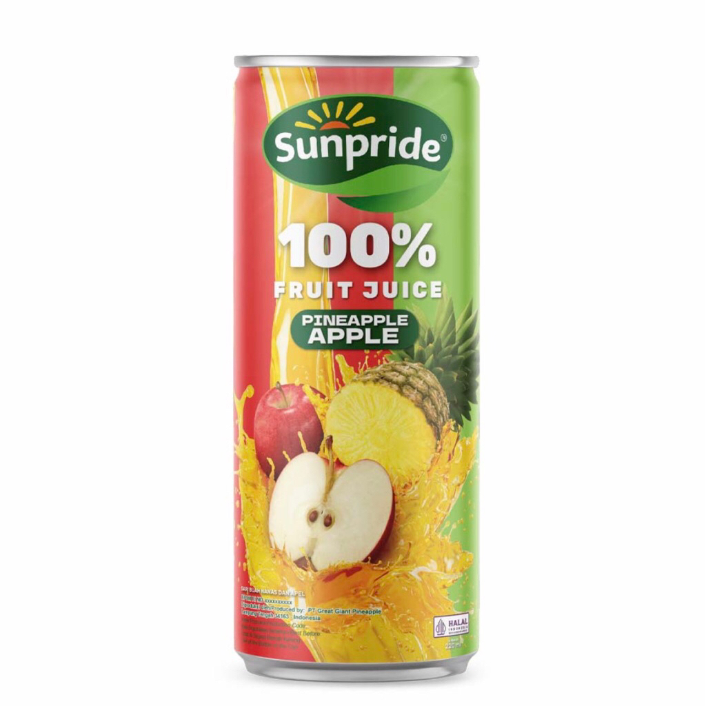 Sunpride Jus Buah Nanas Apel Kaleng 220 ml
