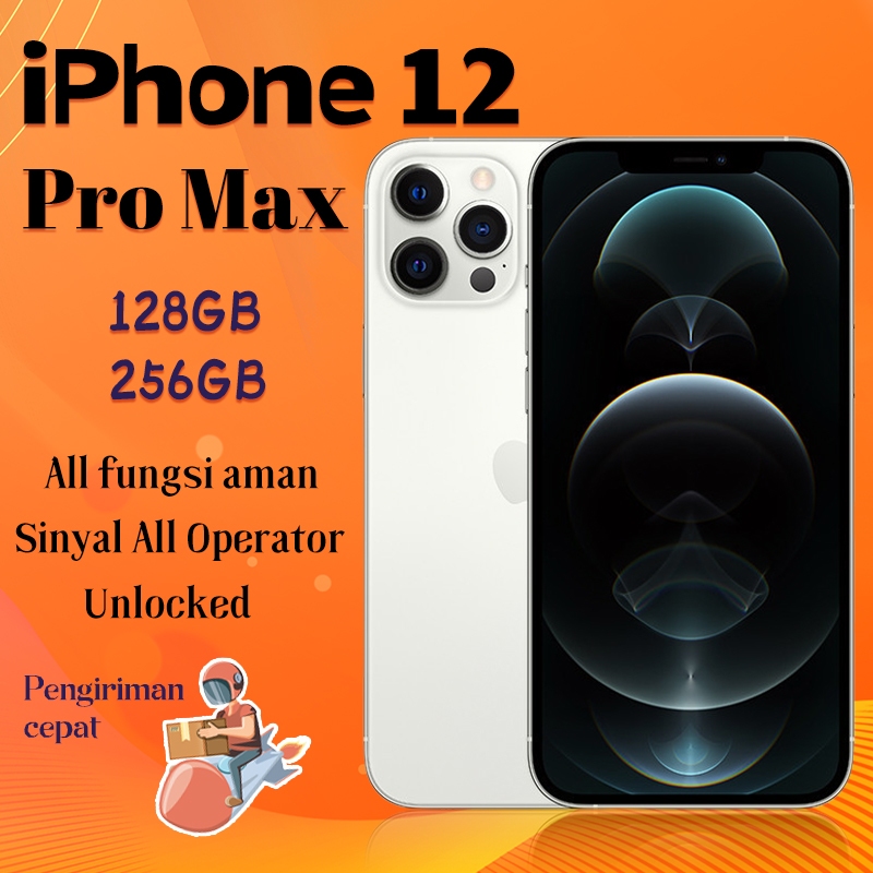 iphone 12 Promax 128GB 256GB Second hand fullset bekas BH 96+ LCD ORI100% Asli IMEI Terdaftar Barang