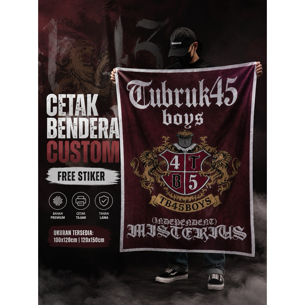 CETAK BENDERA CUSTOM UKURAN 150 CM X 100 CM