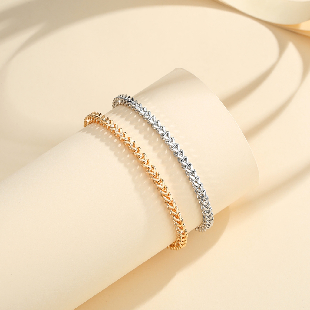 Lanme Jewelry Gelang Tali Serut Retro Simpel Lapis Emas Anti Karat Fashion TX189
