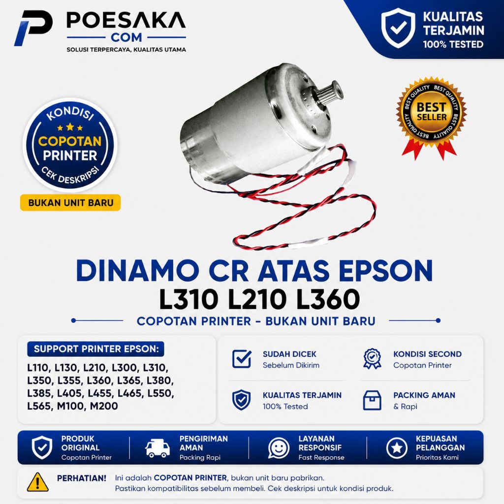 Dinamo CR Atas Epson L310 L210 L360 Original Copotan Printer Motor Carriage Epson