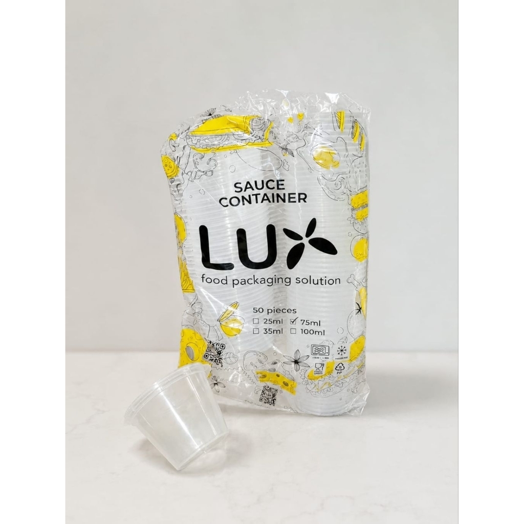 Cup Saus Plastik LUX 75 ml – Isi 50 Pcs