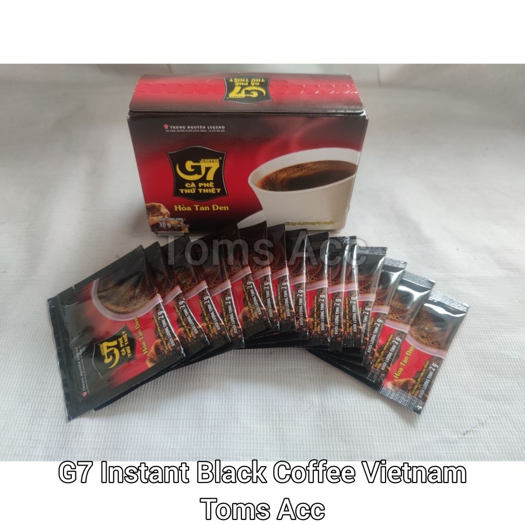 G7 Black Coffee Vietnam Kopi Instan Tanpa Ampas Gula