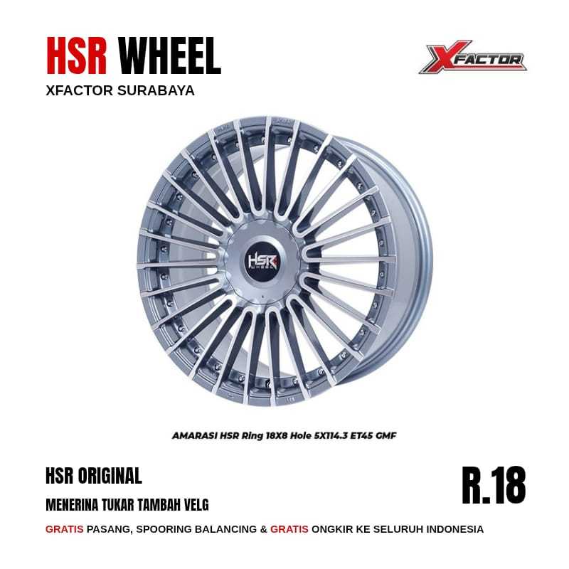 VELG MOBIL R18 HSR AMARASI HSR R18X8 5X114,3 ET45 GMF 4 PCS VELG