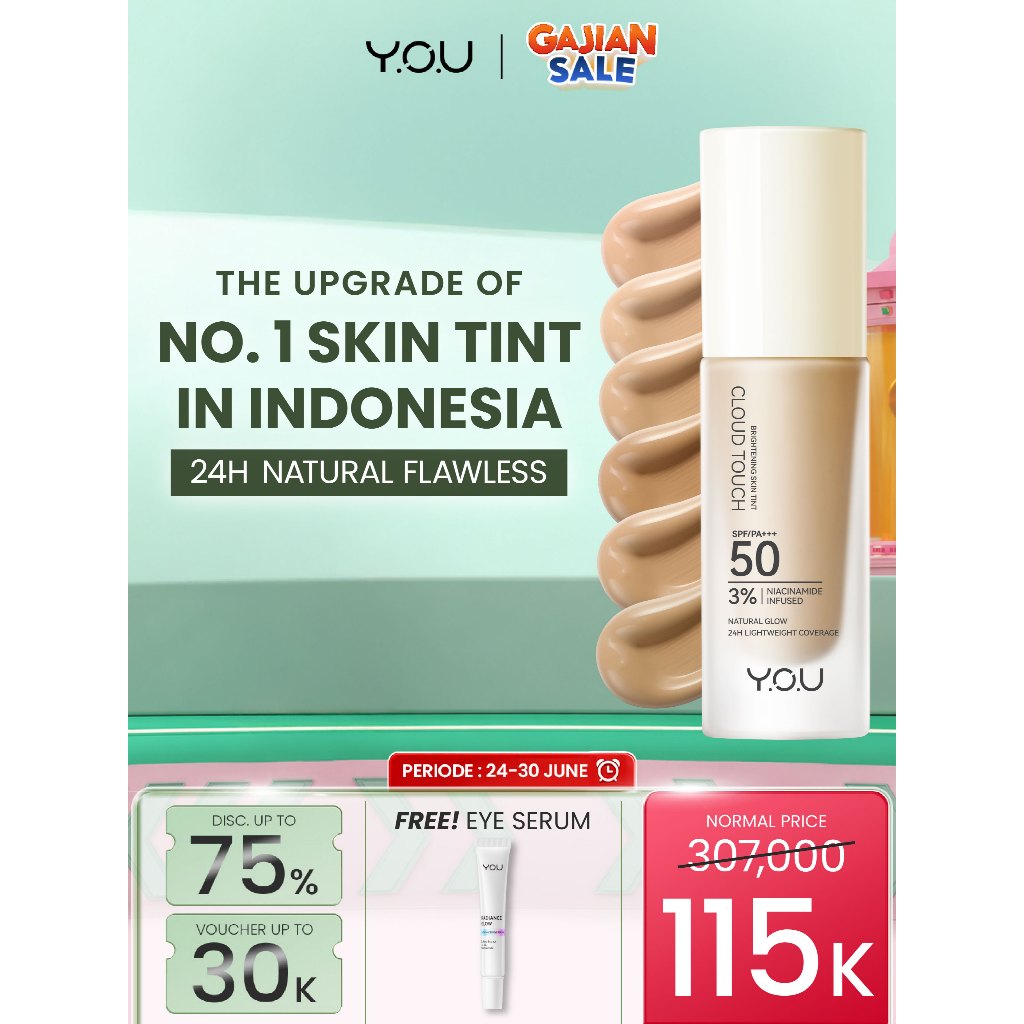 [UPGRADE] YOU Cloud Touch 3% Niacinamide Brightening Skin Tint For ALL Skin Sensitive Skin Perfect C