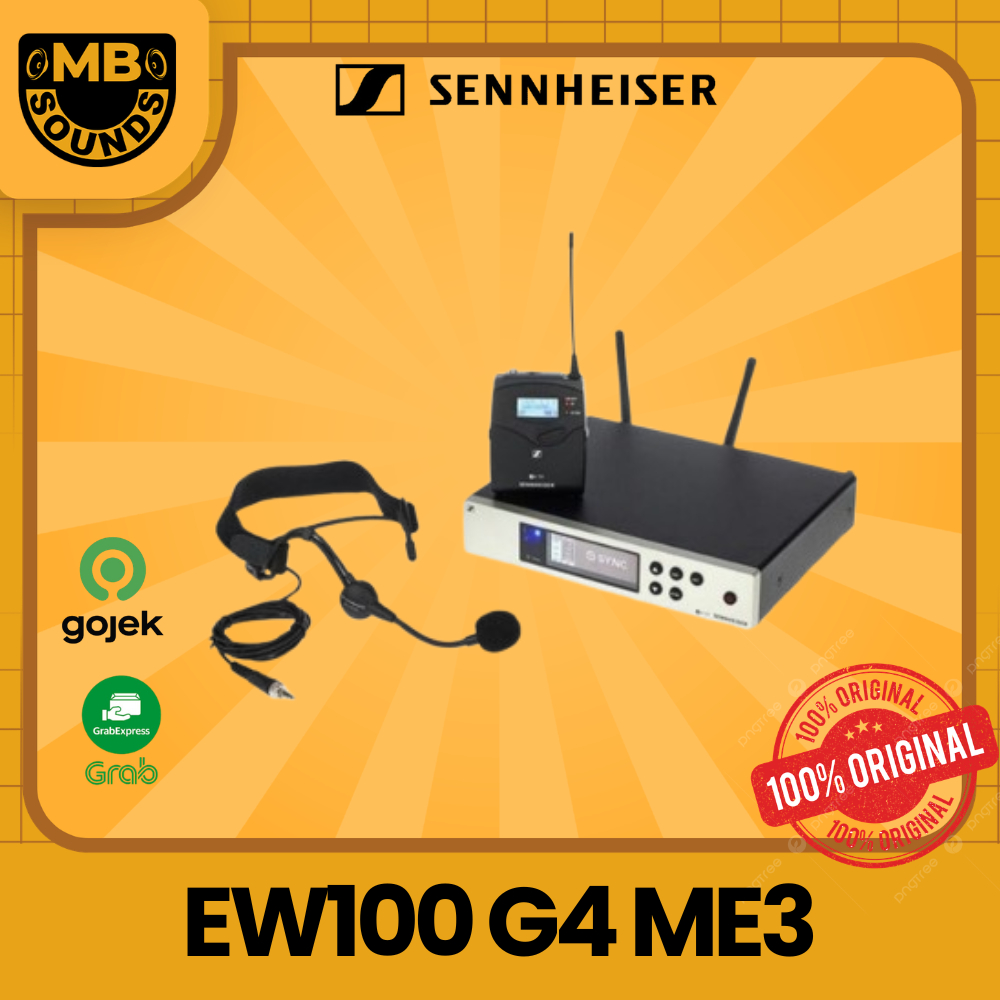 SENNHEISER EW100 G4 ME3 / EW 100 G4-ME3 / EW100G4ME3 / EW 100 G4 ME3 Wireless Headset Microphone ORI
