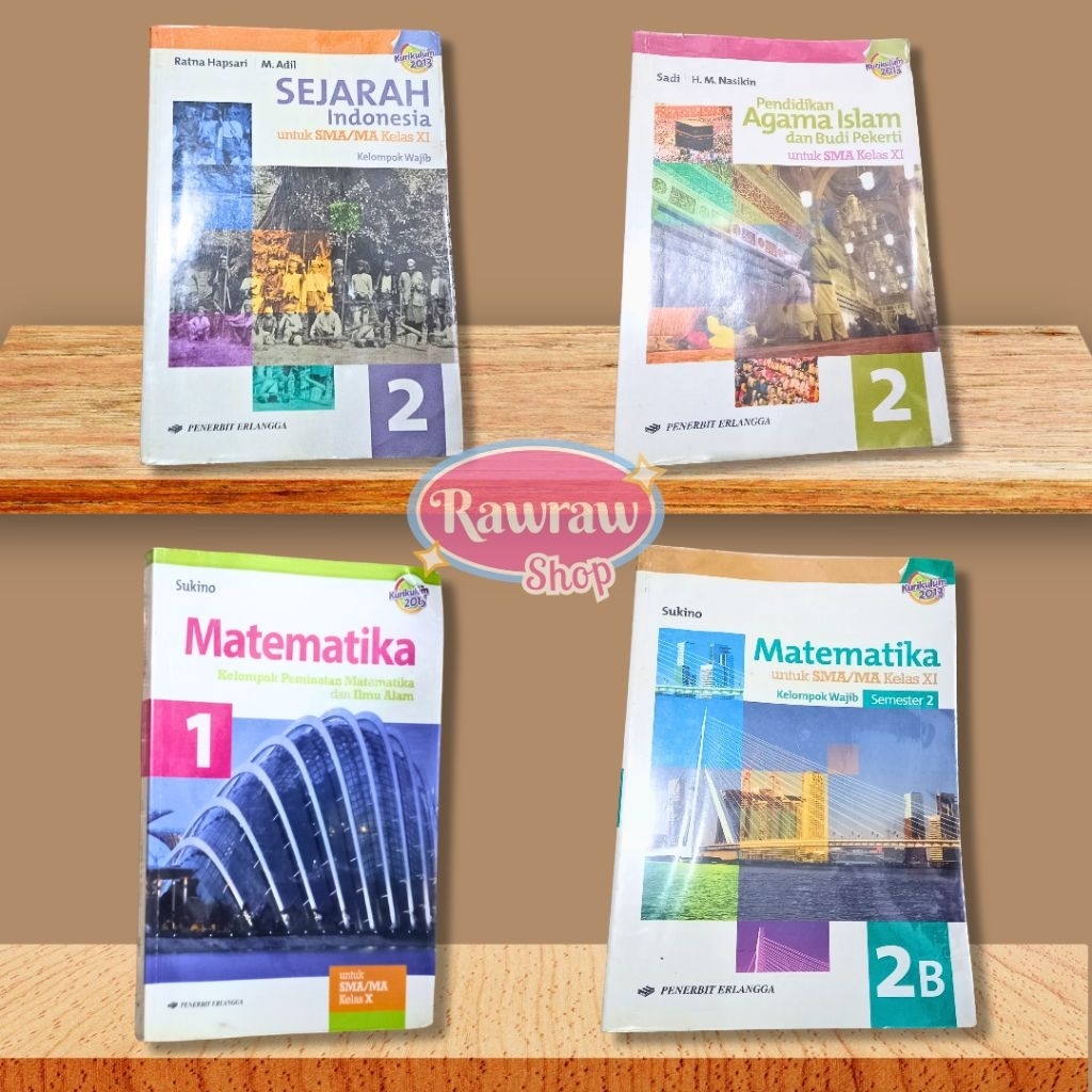 Buku Paket Erlangga SMA Buku Latihan Soal IPA SMA SOSHUM Kelas X XI XII Biologi Matematika Agama Sej