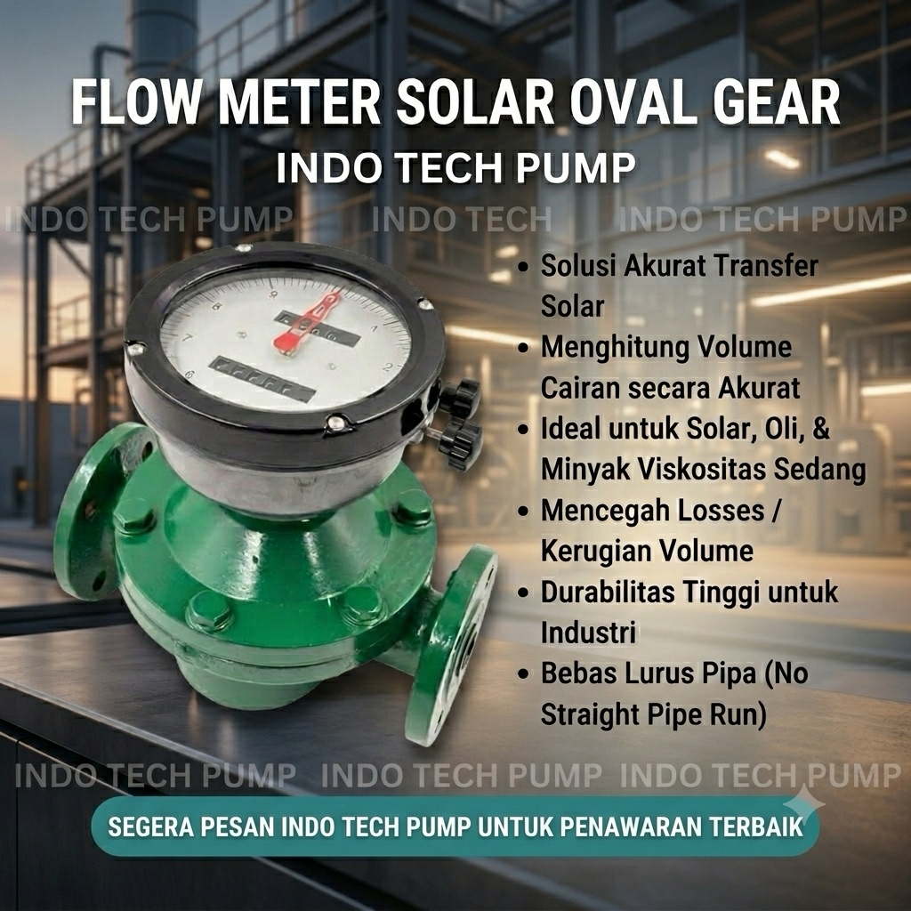 Flow meter Solar Flowmeter minyak 2inch Oval Gear Flow meter 2 inch