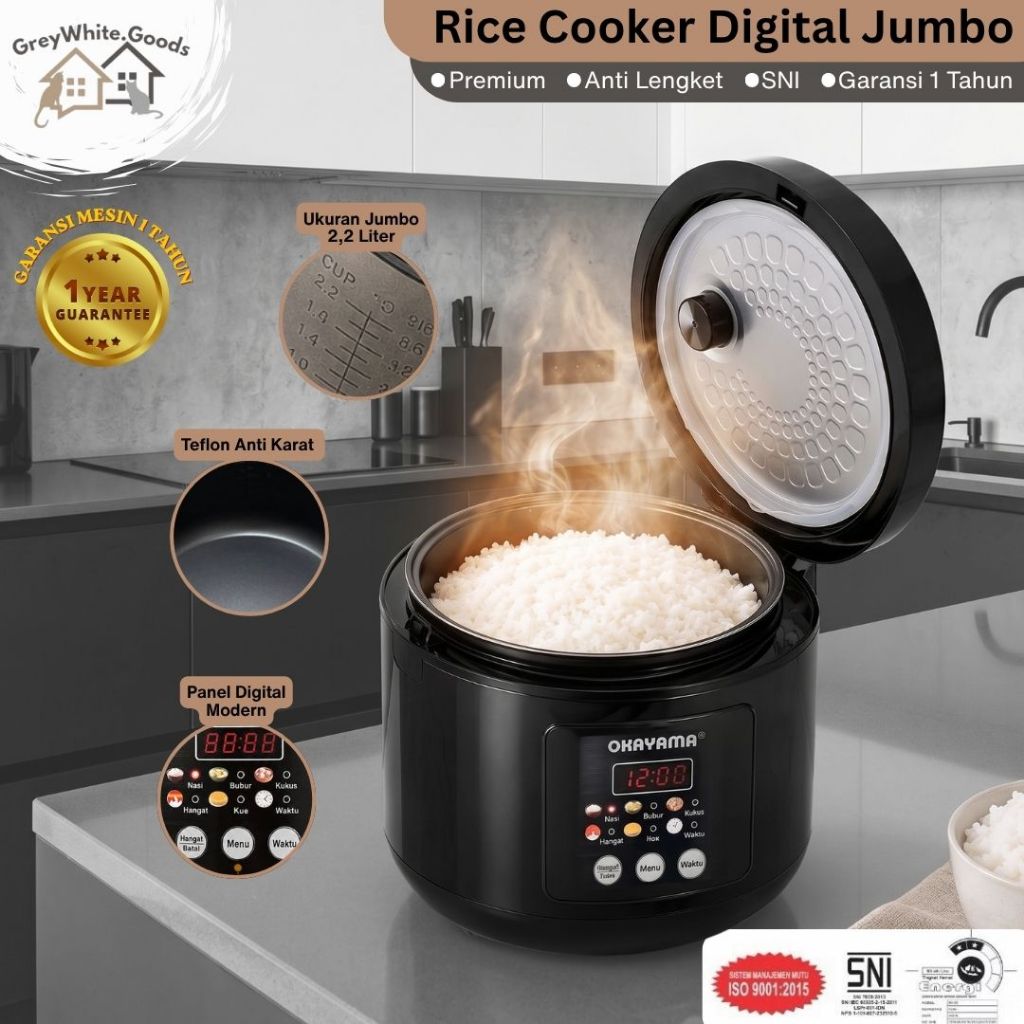 Rice Cooker Digital Jumbo Magic Com Digital Mejikom Jumbo Anti Lengket Digital