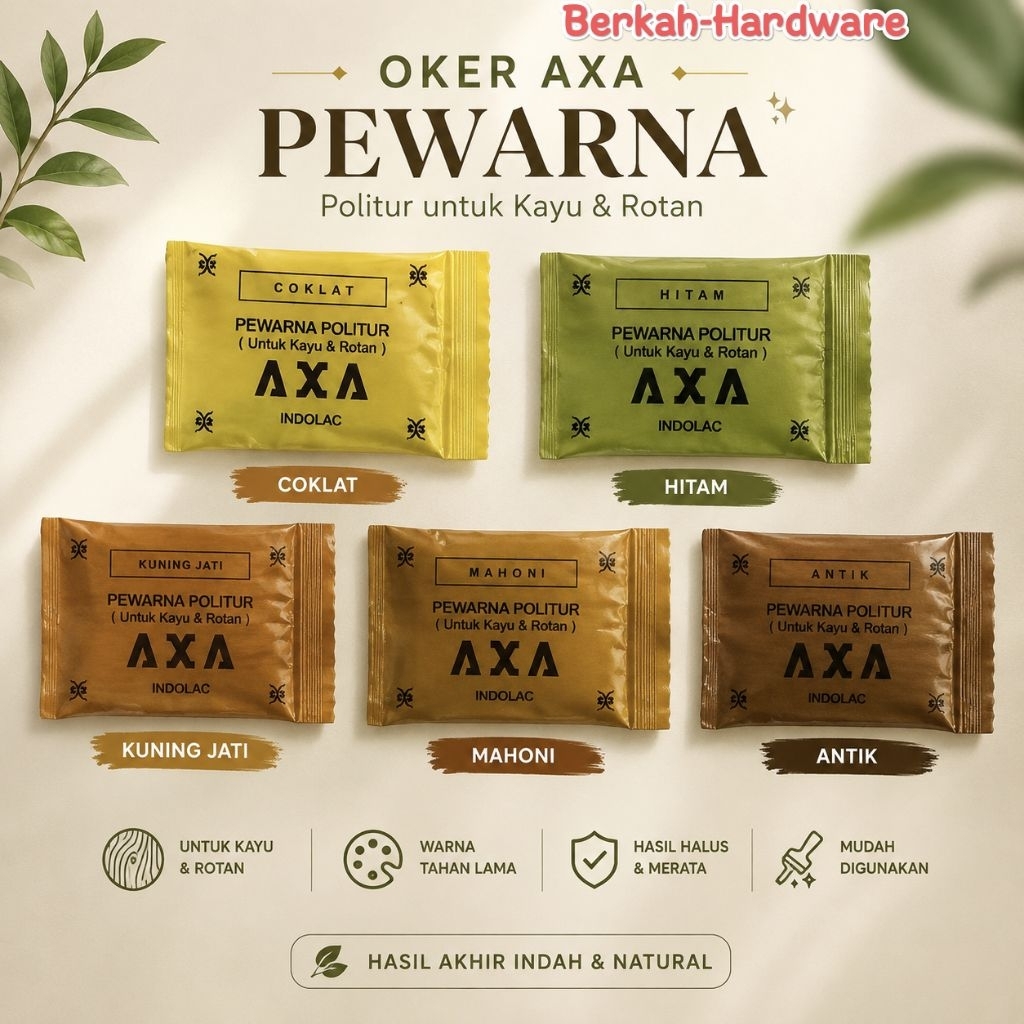 Oker Axa Pewarna Politur Untuk Kayu dan Rotan