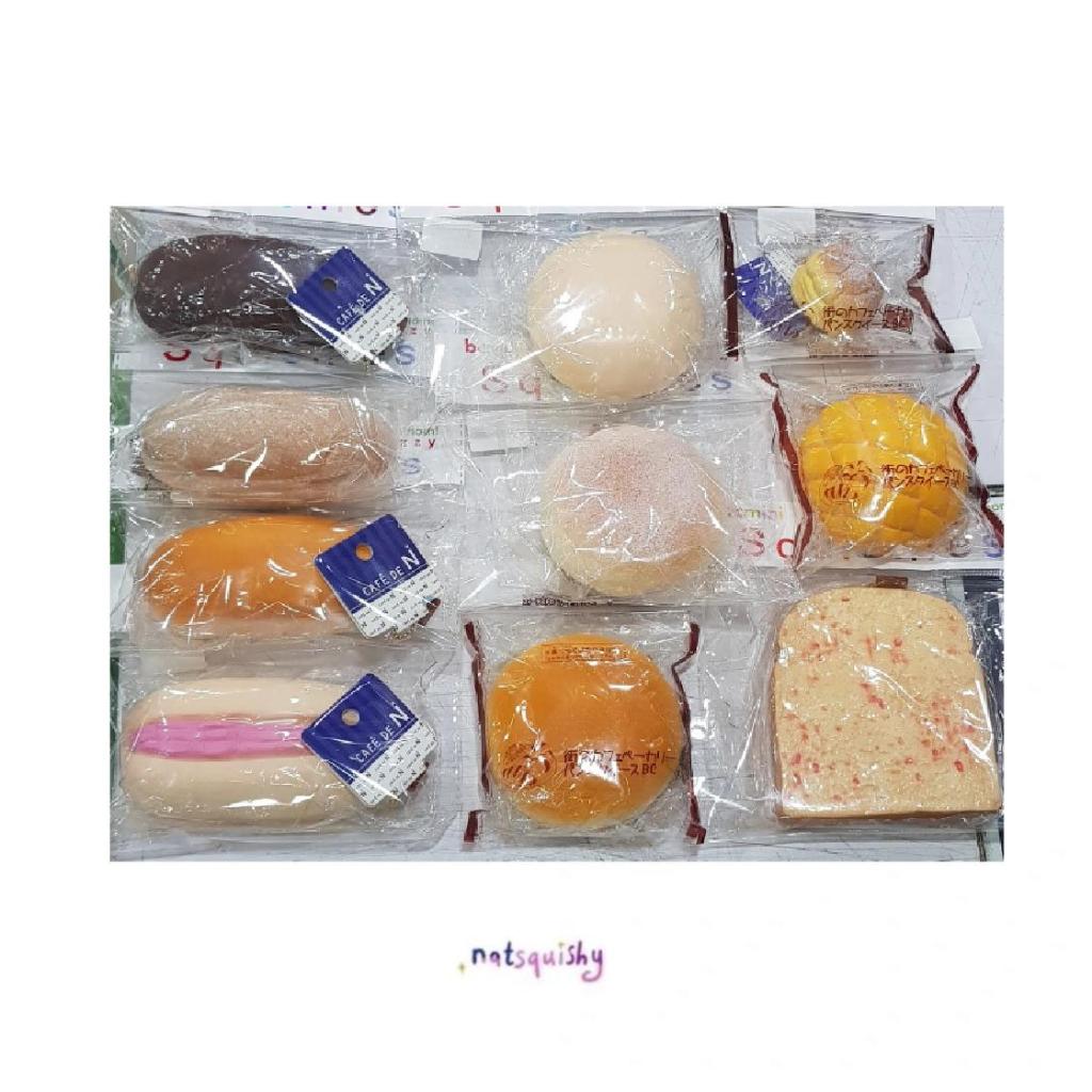 Squishy Cafe De N Koppe Pan/Retro Bread/Slice Cake/Melon Pan/Cream Puffs Koleksi Squishy Bentuk Roti
