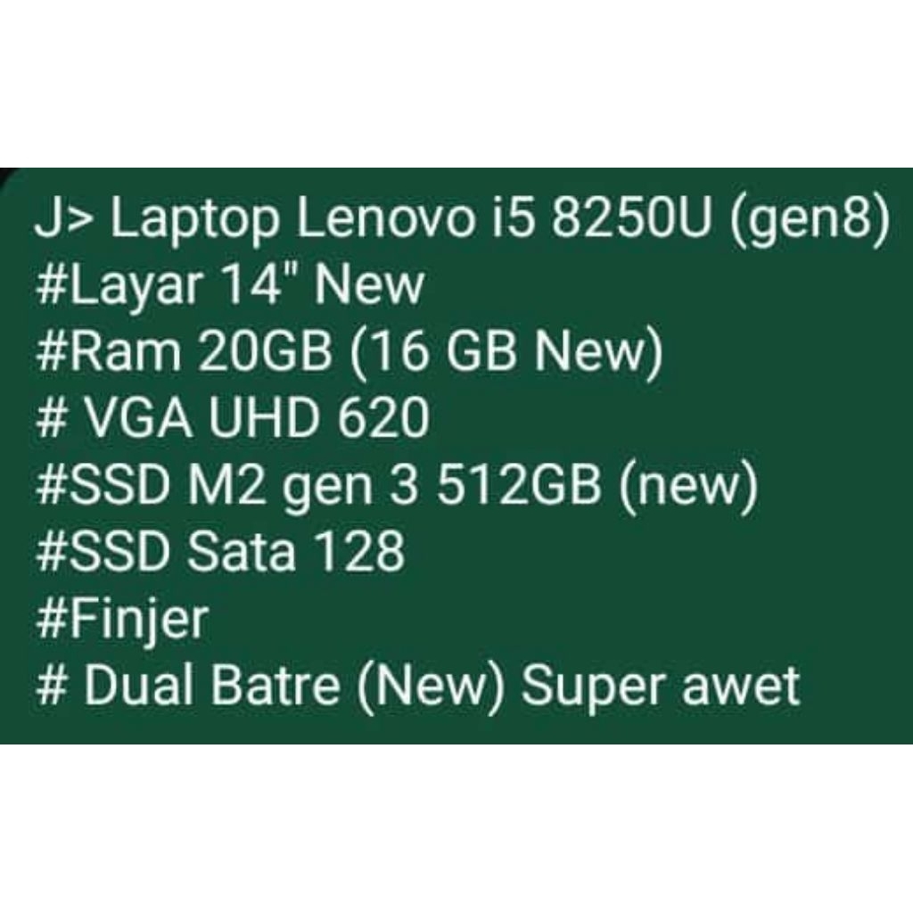 Laptop Bekas lelangan gadaian Sesuai Varian