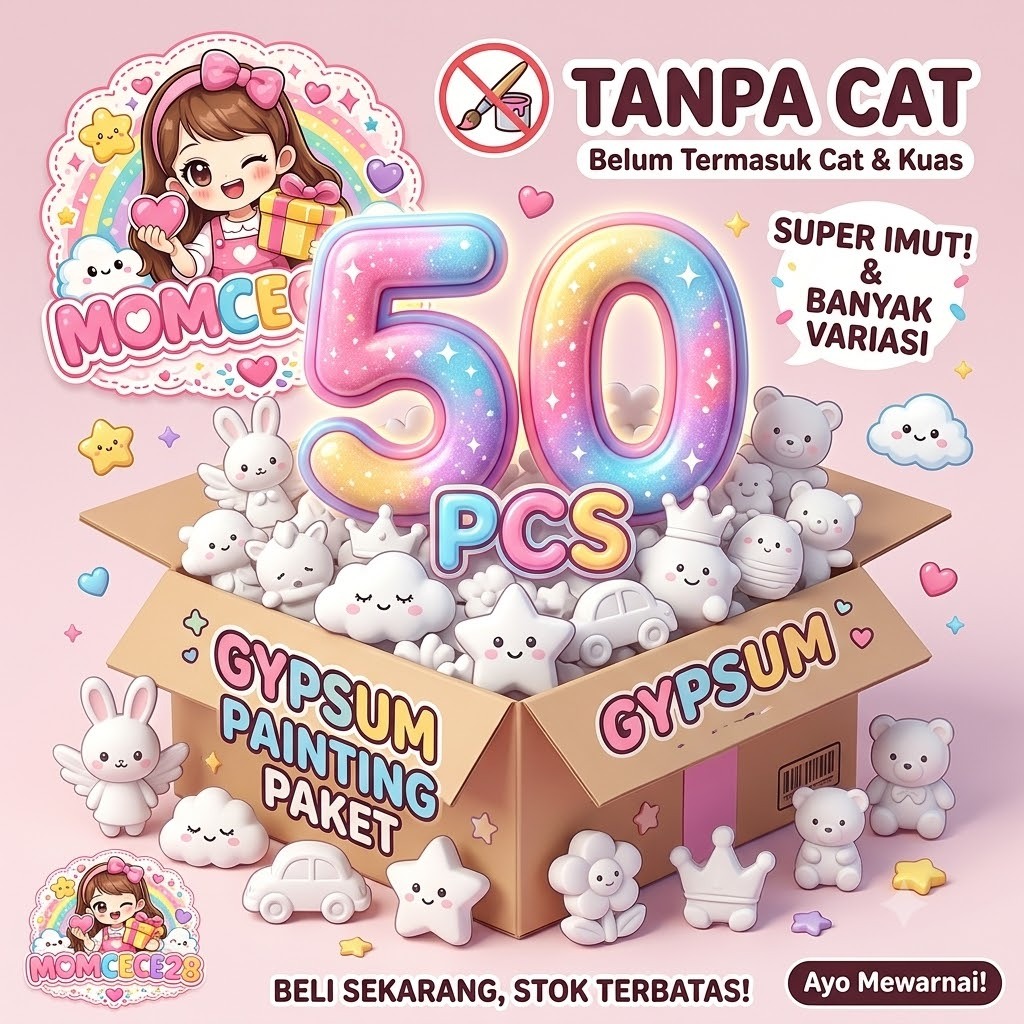 (HANYA PATUNG GYPSUM) GYPSUM MEWARNAI ANAK | MELUKIS GYPSUM | MEWARNAI GYPSUM | GYPFUN | MAINAN EDUK