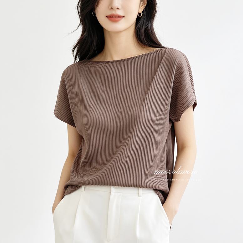 BEVIE CLASSY PLEATS TOP KOREAN STYLE READY BANGKOK PREMIUM COLLECTION BKK