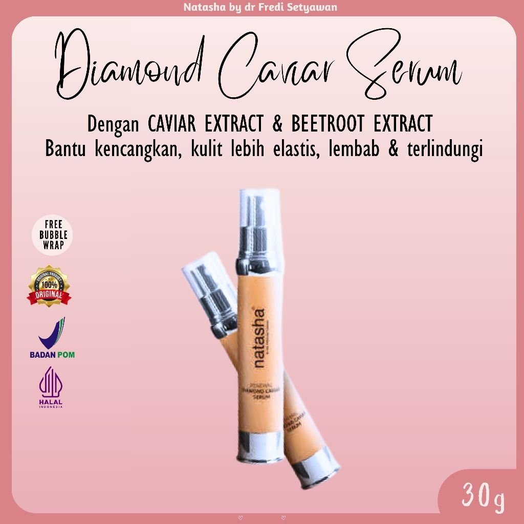 Natasha Diamond Caviar Serum, Serum Anti Aging, Penuaan Dini, Serum Natasha