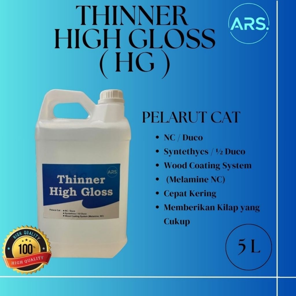 THINNER HG 5 LITER / Thinner High Gloss / THINNER SERBAGUNA