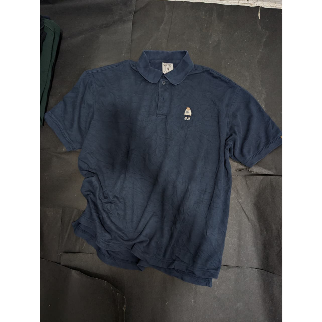 Kaos polo / baju kerah / polo shirt by Who Au polos Naby Blue full katun size XL
