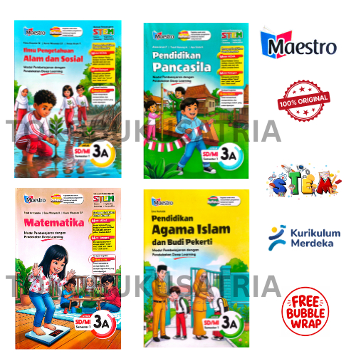 LKS MAESTRO KELAS 3 SD/MI SEMESTER 1 KURIKULUM MERDEKA, KUNCI LKS MAESTRO KELAS 3 SD