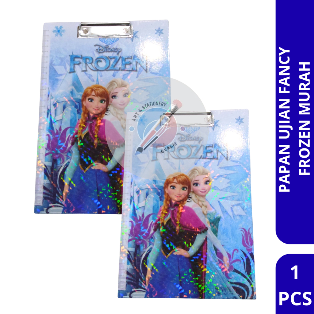 [1PCS]Papan Alas Ujian Anak Fancy Clipboard Lucu Murah Motif Cewe Frozen Ukuran Folio