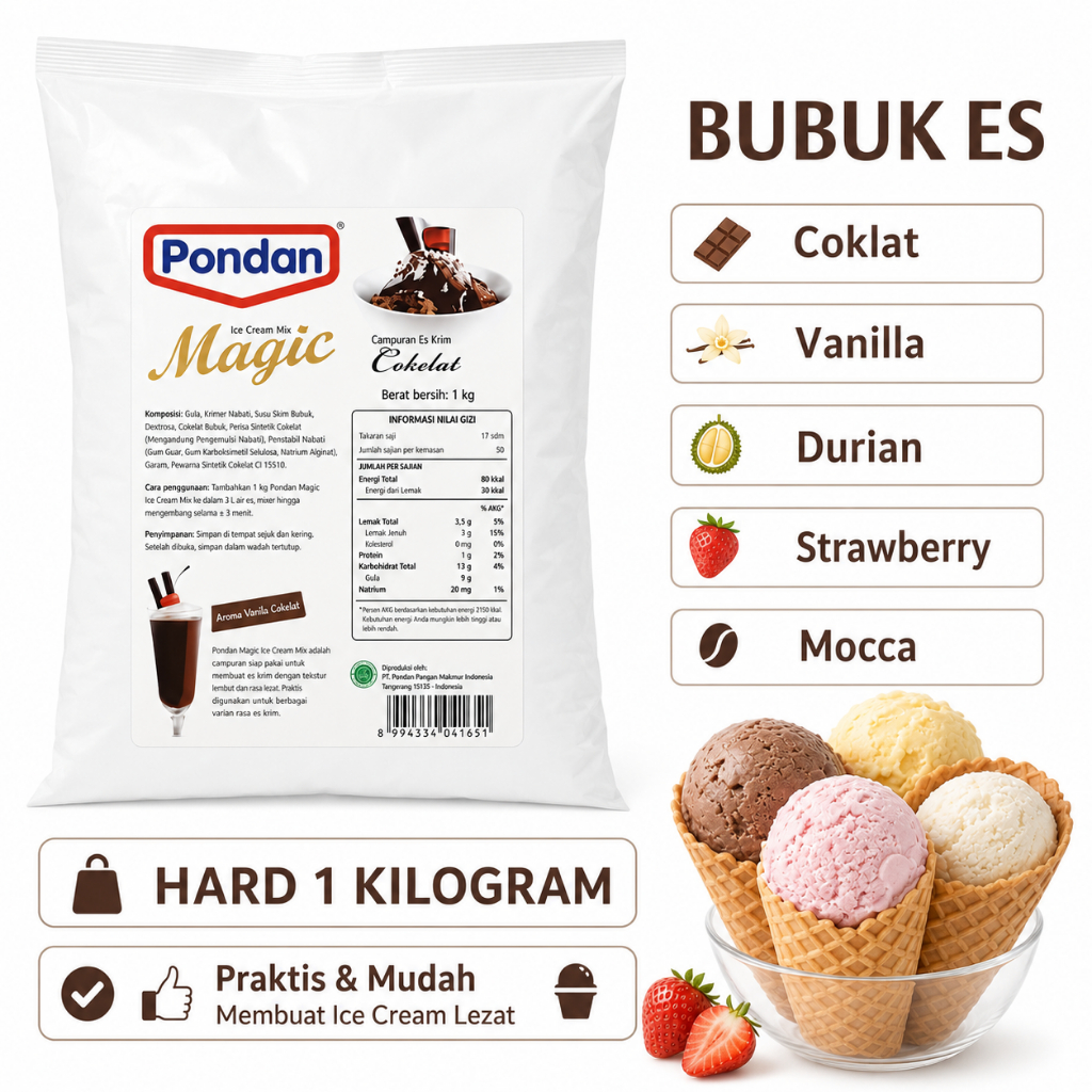 Flamingo 1 kg - Harga Bubuk Ice Cream Instan - Jual Bubuk Bahan Es Krim - Bubuk Es Krim Murah
