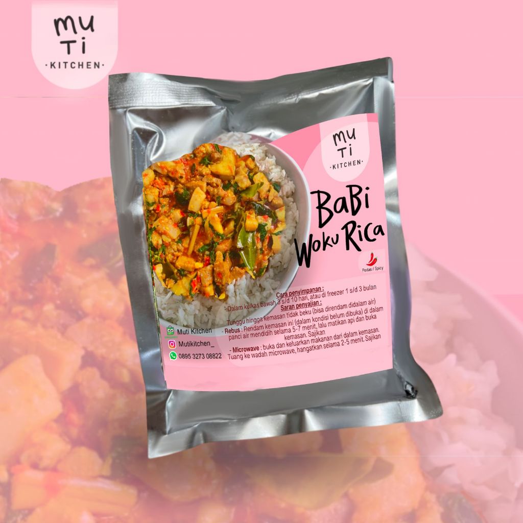 Babi Woku Rica 300g - Pedas/Spicy | muti kitchen