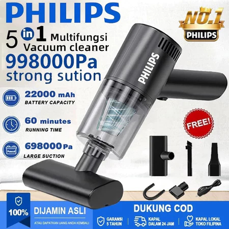Philips Vacuum Cleaner 998000Pa 5 IN 1 Penyedot Debu Nirkabel Genggam Portabel Daya Tinggi Rumah