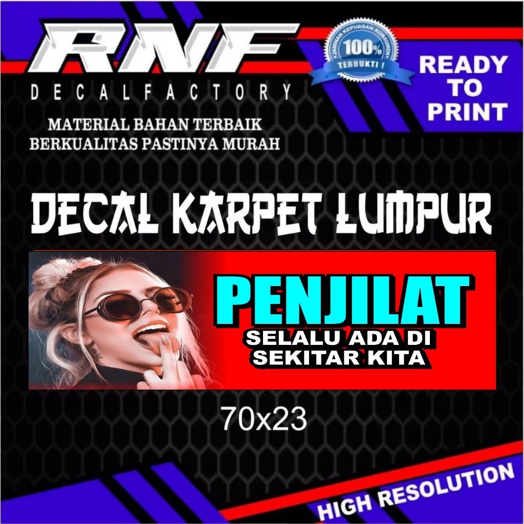 STIKER KARPET LUMPUR,decal stiker karpet lumpur