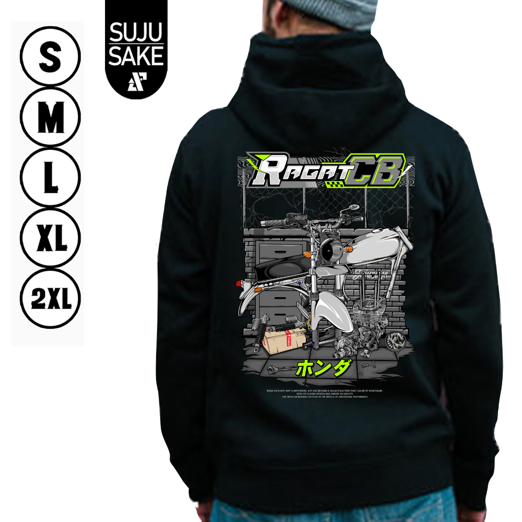 Sujusake Industries Jaket Jemper Hoodie Hode Hodie Ragat Cb100 125 Klasik Cb bahan Tebal Terbaru Pri