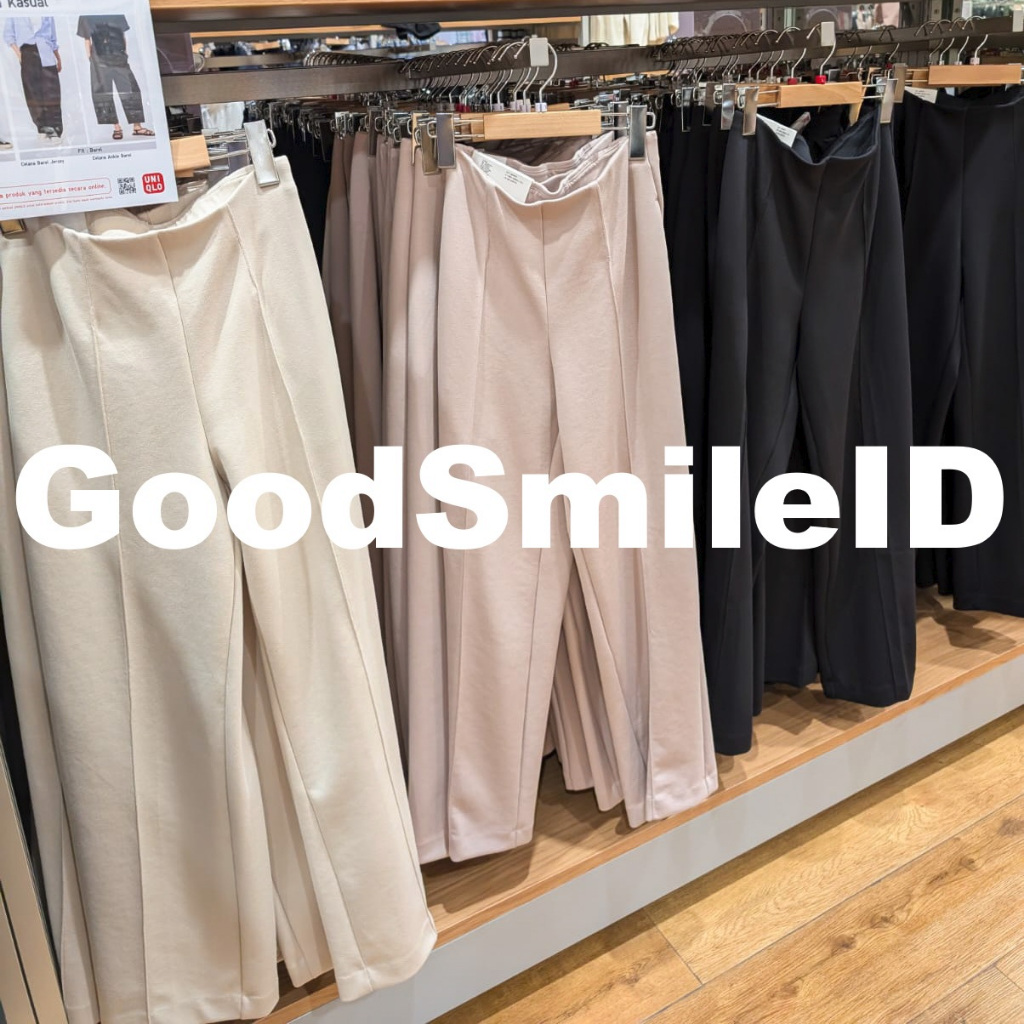 SALE Women Celana Lurus Double Face Straight Stretch Long Pants Panjang Wanita Kargo UNIQLO JASTIP 1