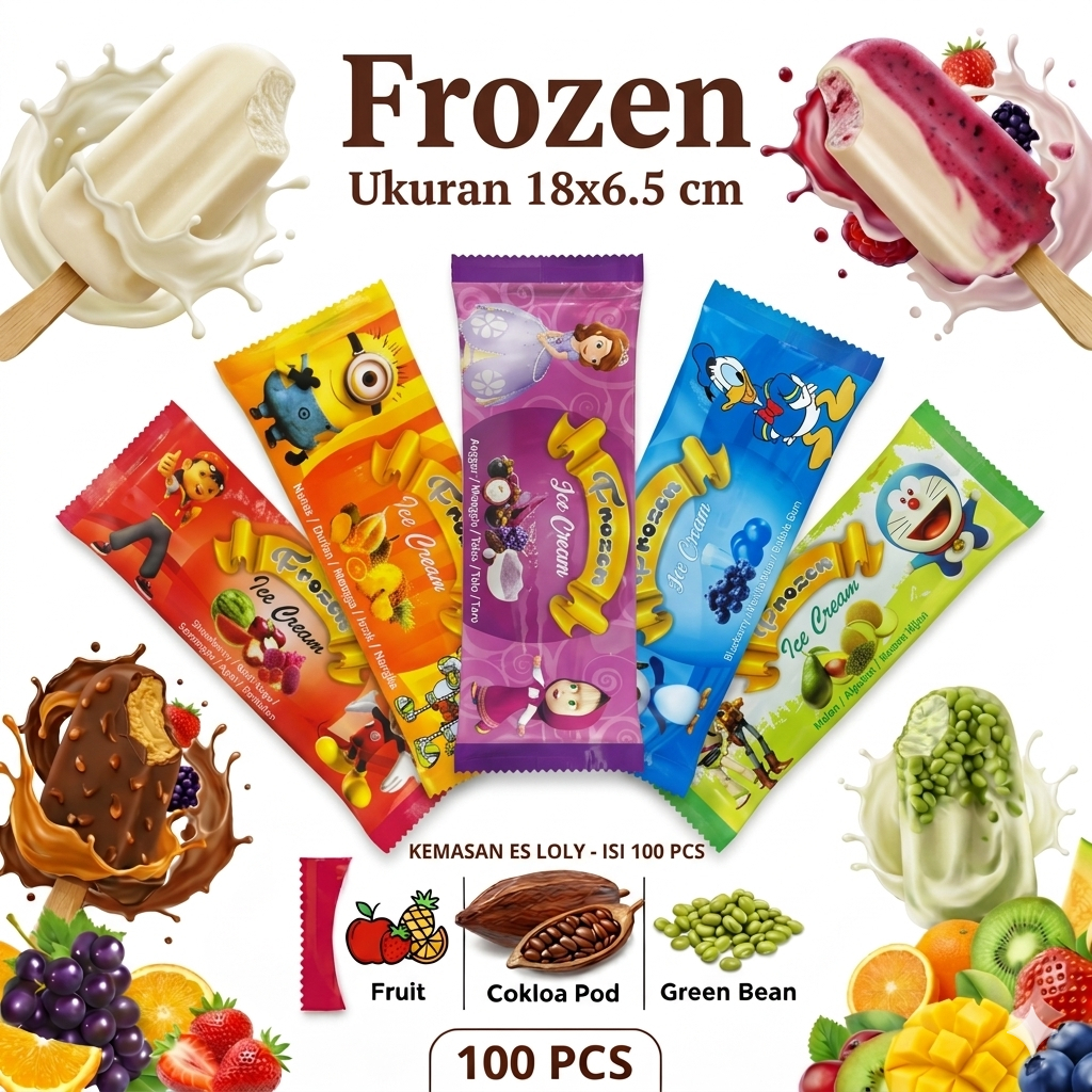 Distributor Plastik Es Krim - jual plastik es Wonderland - harga kemasan plastik es krim