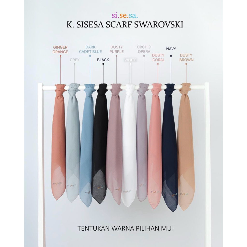 Scarf SISESA Swarovski (New with Tag)