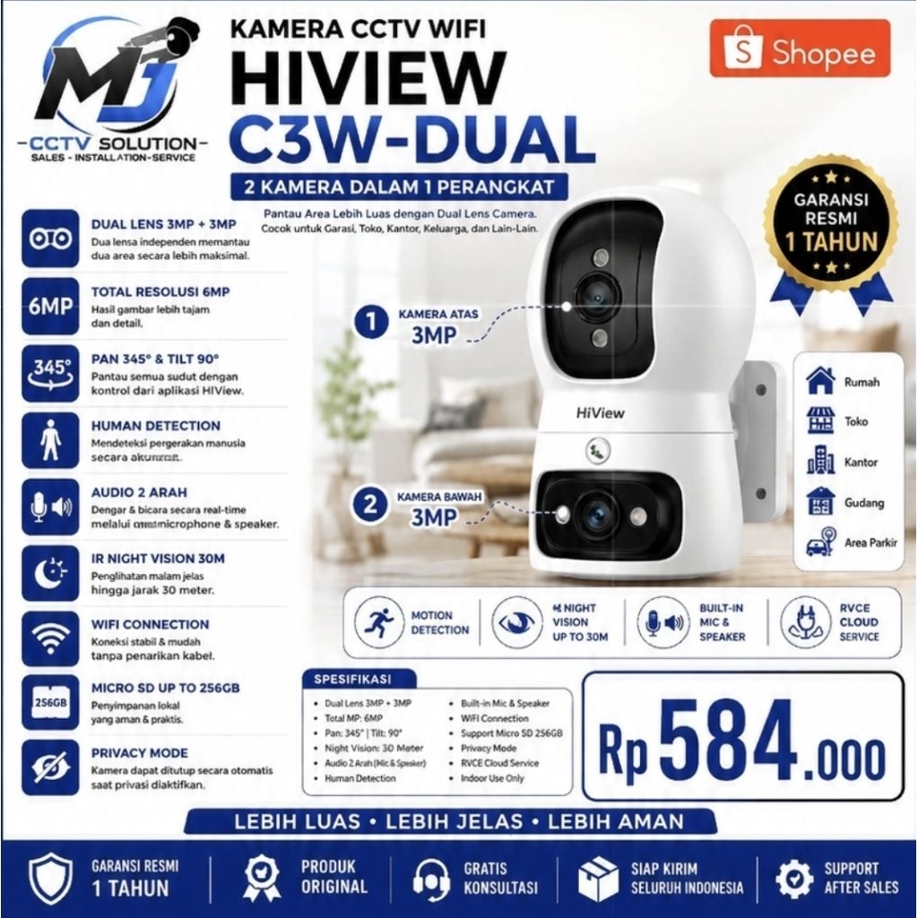 CCTV HIVIEW C3W-DUAL WIFI